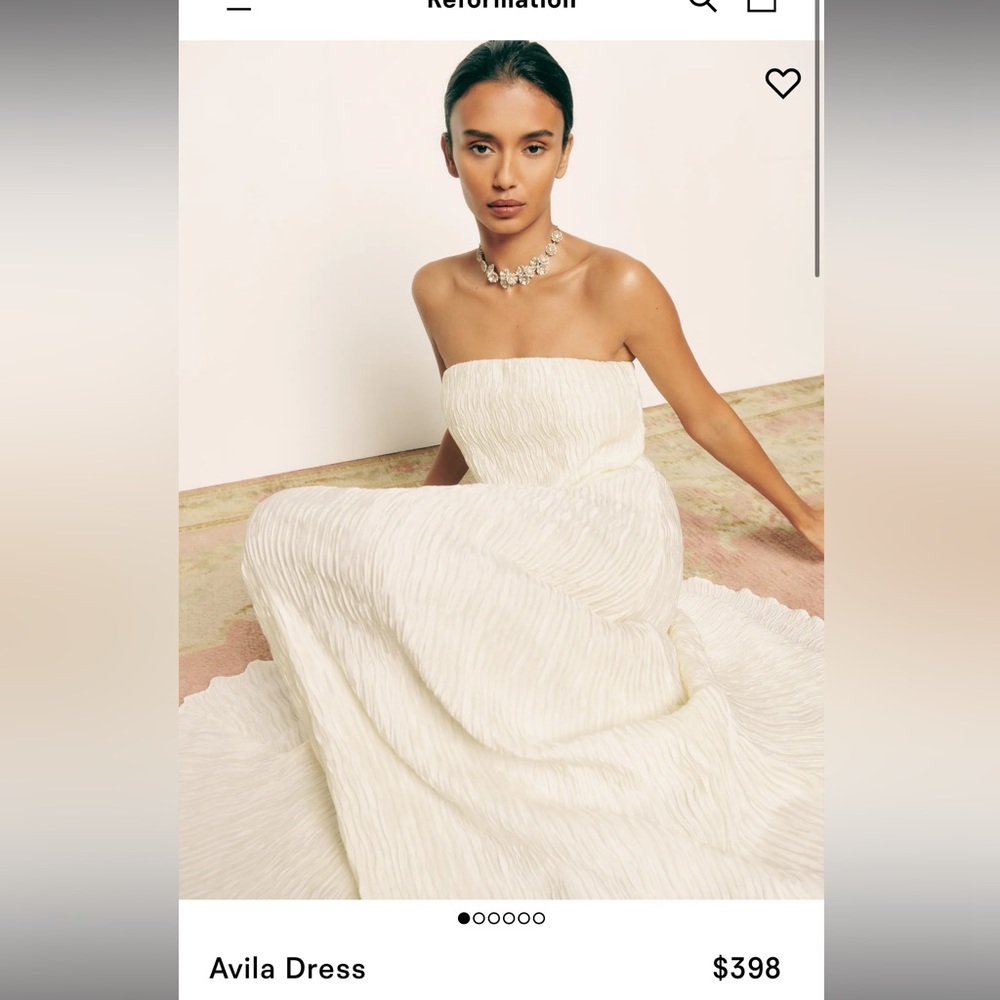 Reformation cream gown